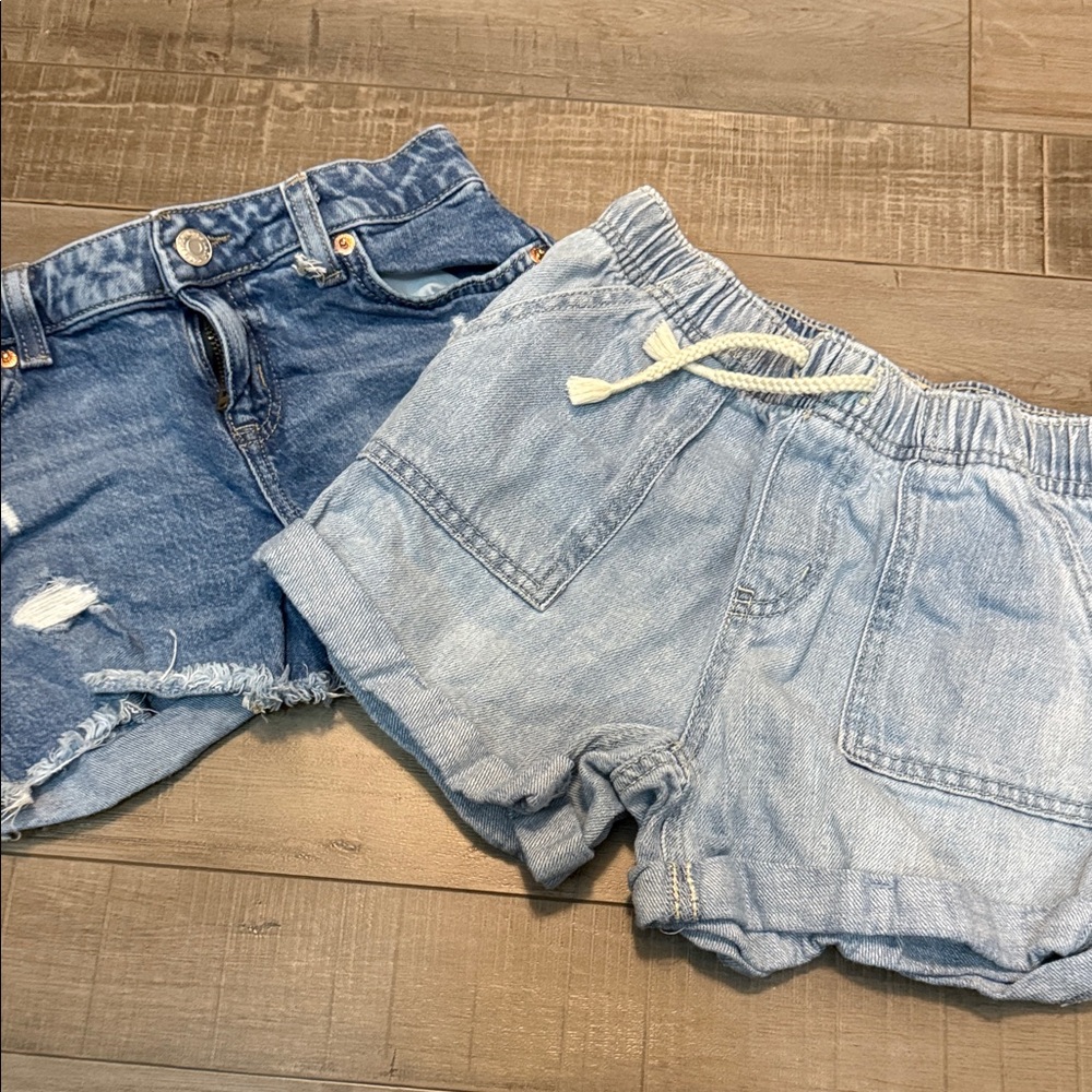 Cat & Jack Kids Denim Shorts Set - Distressed, Light Blue